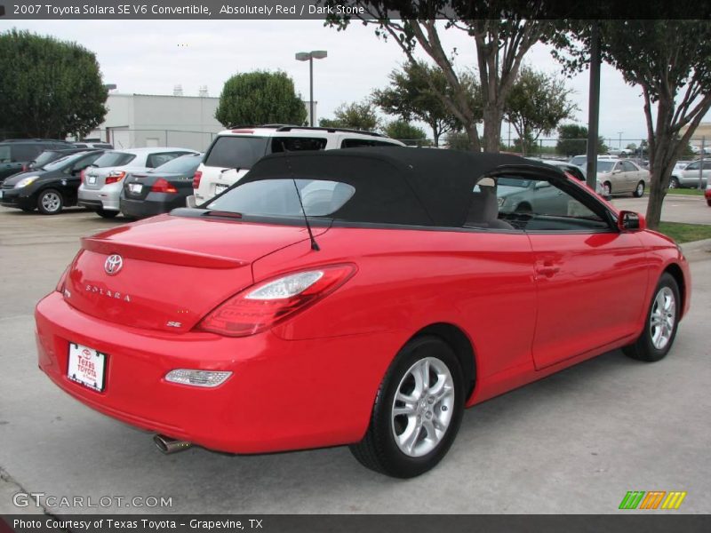 Absolutely Red / Dark Stone 2007 Toyota Solara SE V6 Convertible