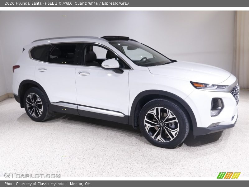 Quartz White / Espresso/Gray 2020 Hyundai Santa Fe SEL 2.0 AWD