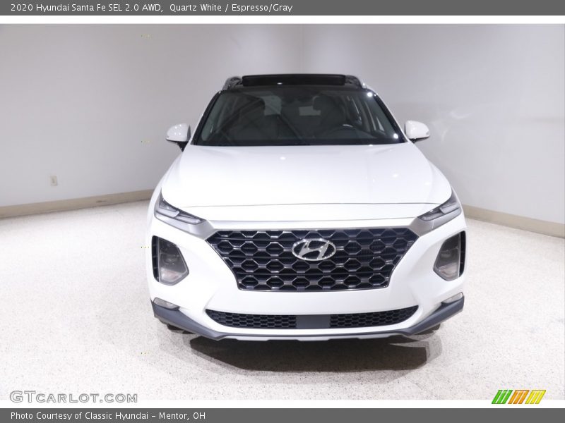 Quartz White / Espresso/Gray 2020 Hyundai Santa Fe SEL 2.0 AWD