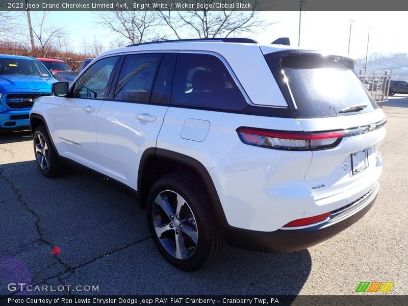 Bright White / Wicker Beige/Global Black 2023 Jeep Grand Cherokee Limited 4x4
