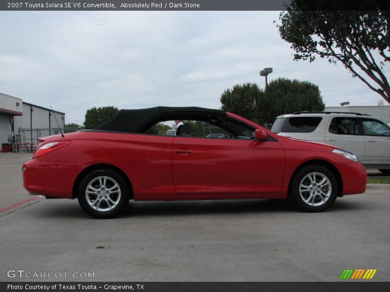 Absolutely Red / Dark Stone 2007 Toyota Solara SE V6 Convertible