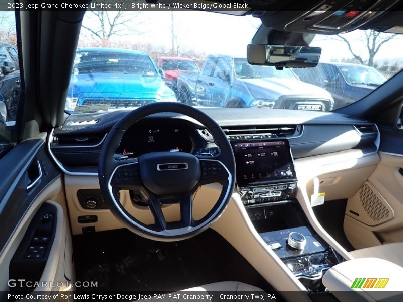 Bright White / Wicker Beige/Global Black 2023 Jeep Grand Cherokee Limited 4x4