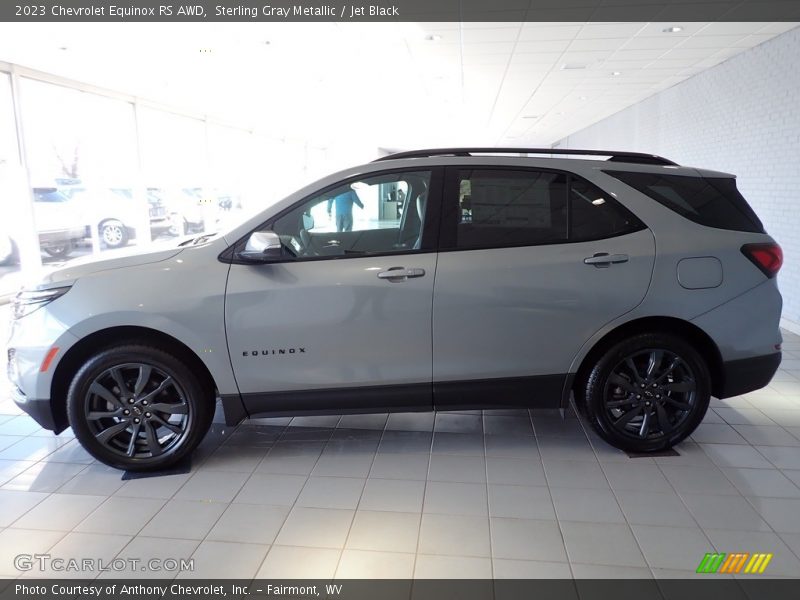 Sterling Gray Metallic / Jet Black 2023 Chevrolet Equinox RS AWD