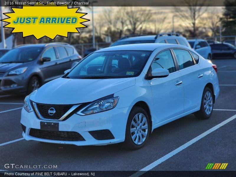 Fresh Powder / Charcoal 2016 Nissan Sentra SV
