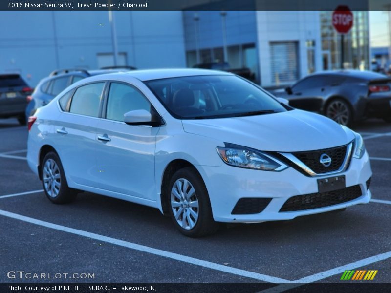 Fresh Powder / Charcoal 2016 Nissan Sentra SV