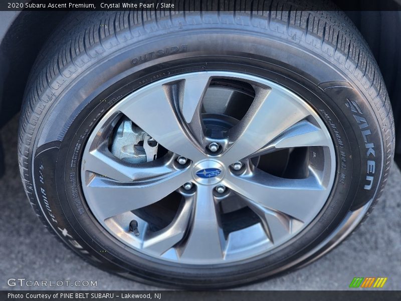 Crystal White Pearl / Slate 2020 Subaru Ascent Premium