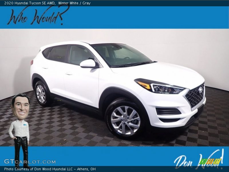 Winter White / Gray 2020 Hyundai Tucson SE AWD