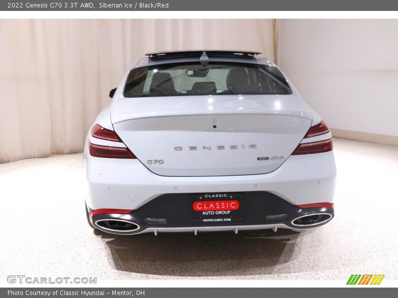 Exhaust of 2022 G70 3.3T AWD