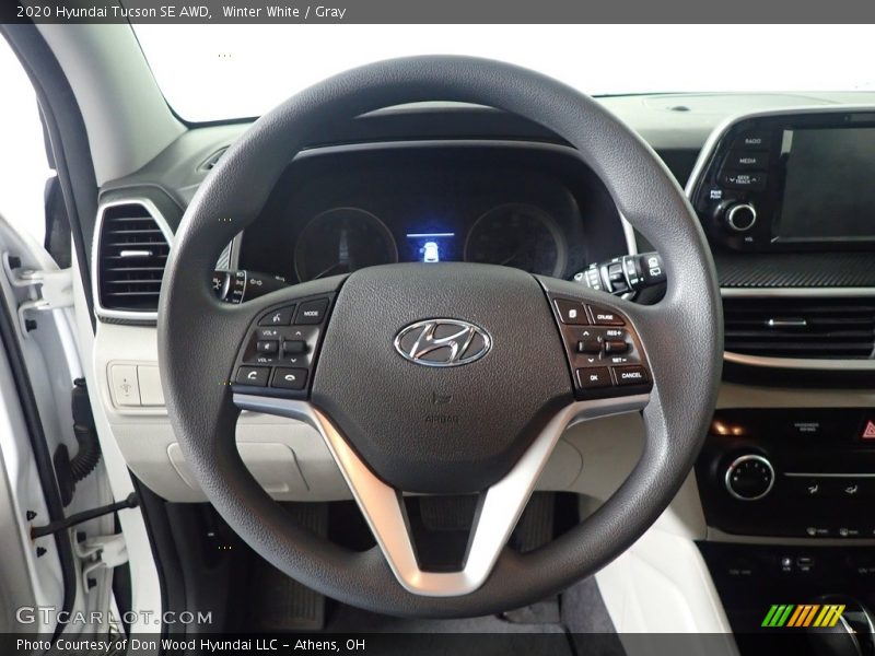 Winter White / Gray 2020 Hyundai Tucson SE AWD