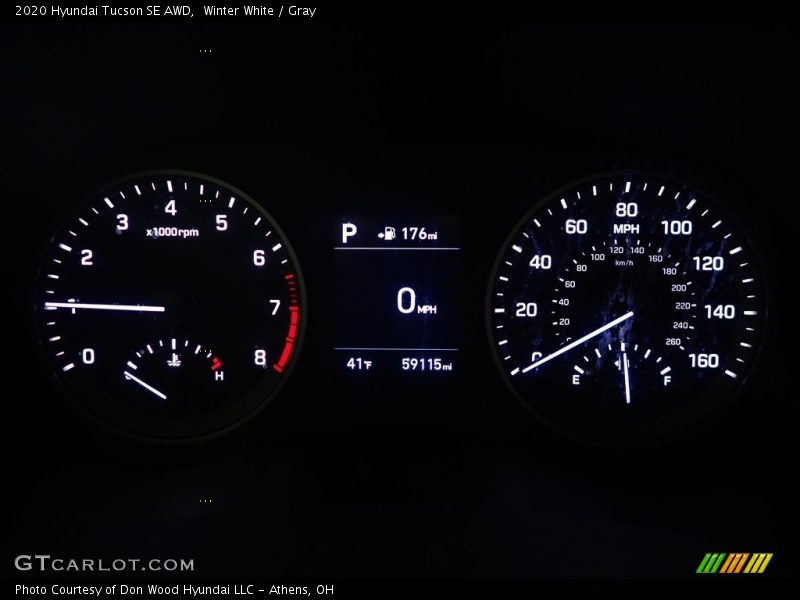 Winter White / Gray 2020 Hyundai Tucson SE AWD