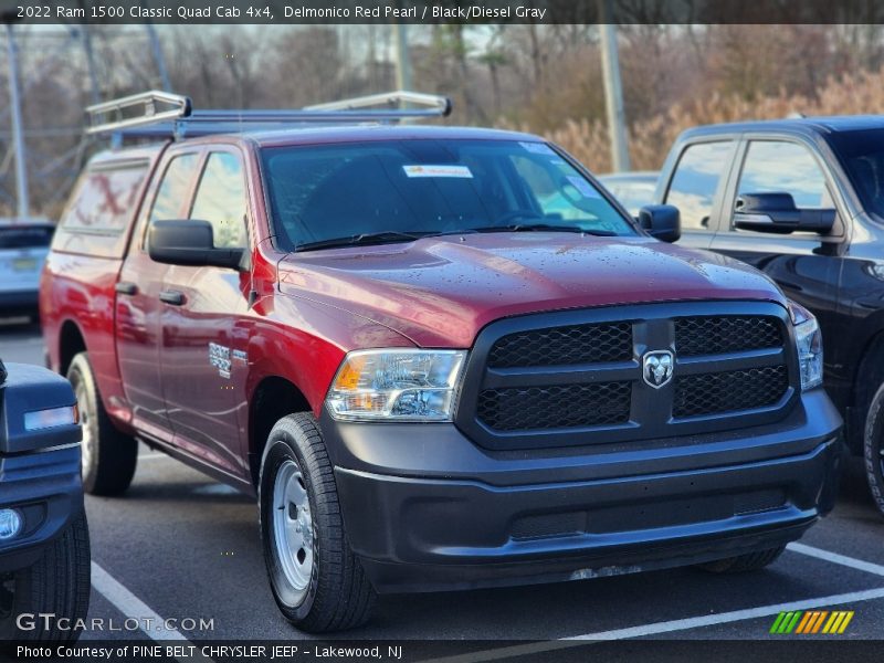 Delmonico Red Pearl / Black/Diesel Gray 2022 Ram 1500 Classic Quad Cab 4x4