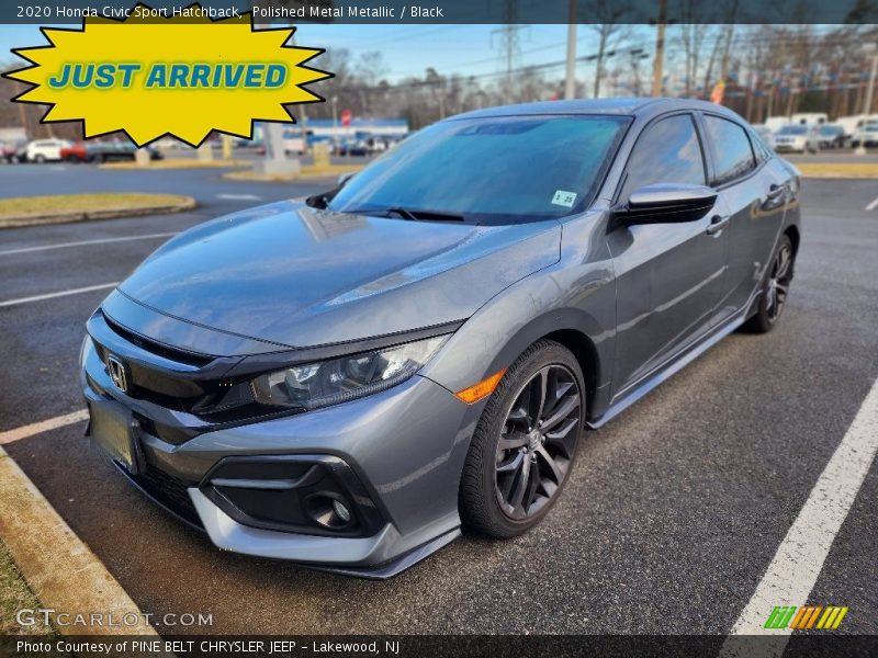 Polished Metal Metallic / Black 2020 Honda Civic Sport Hatchback