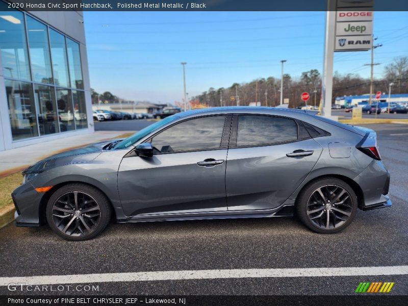 Polished Metal Metallic / Black 2020 Honda Civic Sport Hatchback