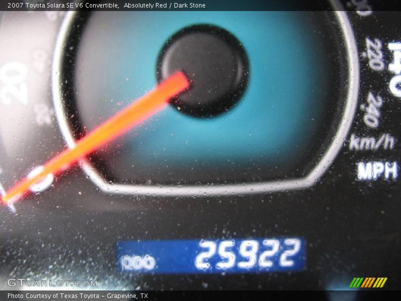 Absolutely Red / Dark Stone 2007 Toyota Solara SE V6 Convertible