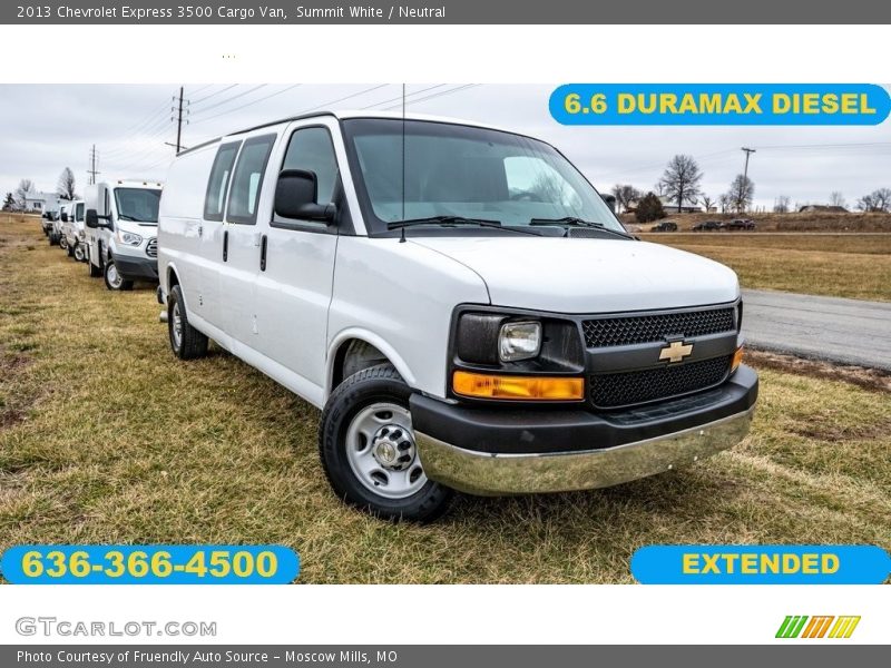 Summit White / Neutral 2013 Chevrolet Express 3500 Cargo Van