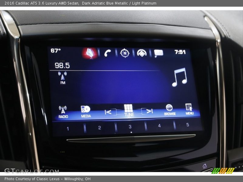 Controls of 2016 ATS 3.6 Luxury AWD Sedan