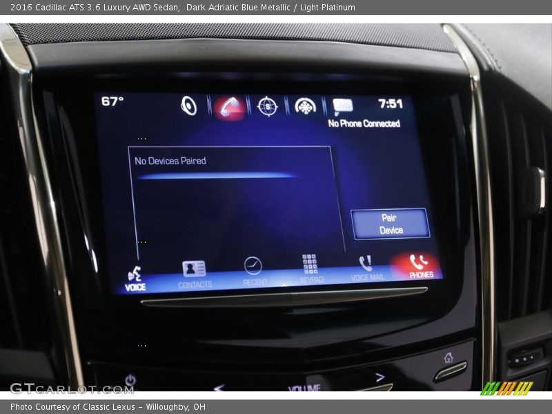 Controls of 2016 ATS 3.6 Luxury AWD Sedan