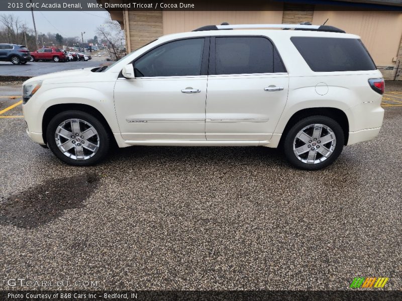 White Diamond Tricoat / Cocoa Dune 2013 GMC Acadia Denali