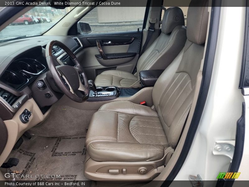 White Diamond Tricoat / Cocoa Dune 2013 GMC Acadia Denali
