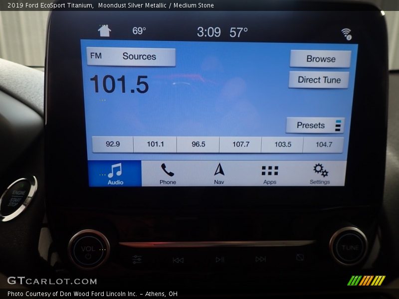 Moondust Silver Metallic / Medium Stone 2019 Ford EcoSport Titanium