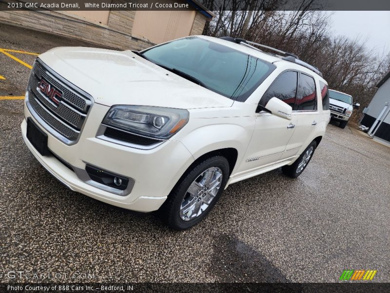 White Diamond Tricoat / Cocoa Dune 2013 GMC Acadia Denali