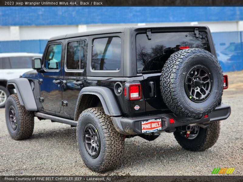 Black / Black 2023 Jeep Wrangler Unlimited Willys 4x4