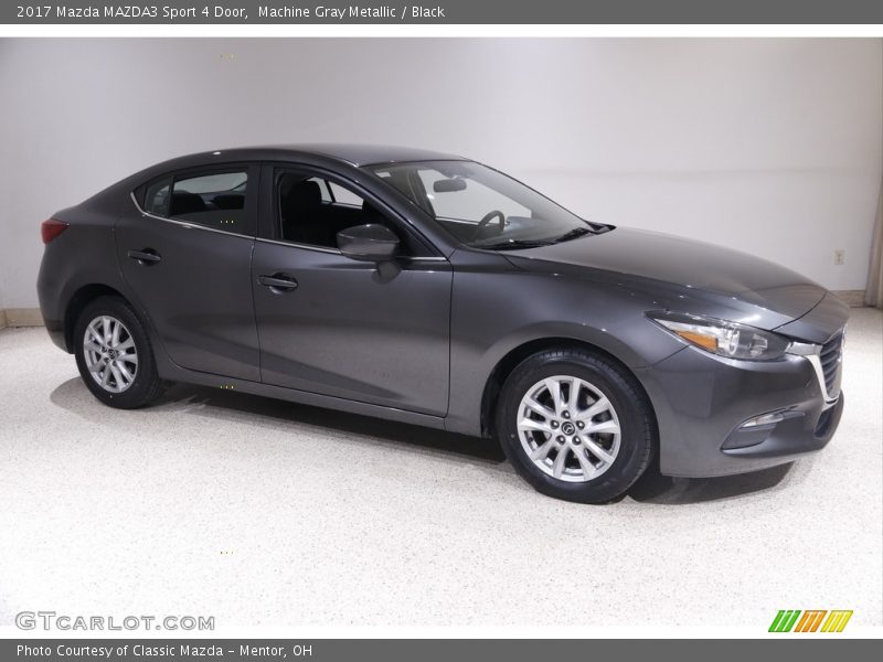 Machine Gray Metallic / Black 2017 Mazda MAZDA3 Sport 4 Door