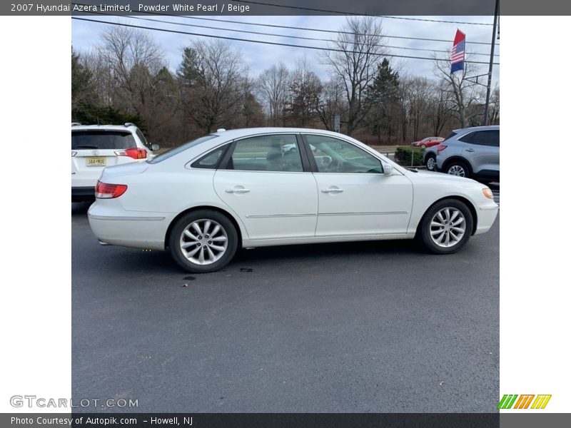 Powder White Pearl / Beige 2007 Hyundai Azera Limited