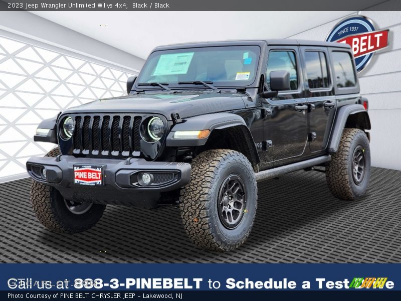 Black / Black 2023 Jeep Wrangler Unlimited Willys 4x4