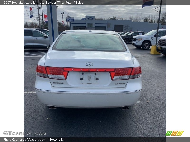 Powder White Pearl / Beige 2007 Hyundai Azera Limited
