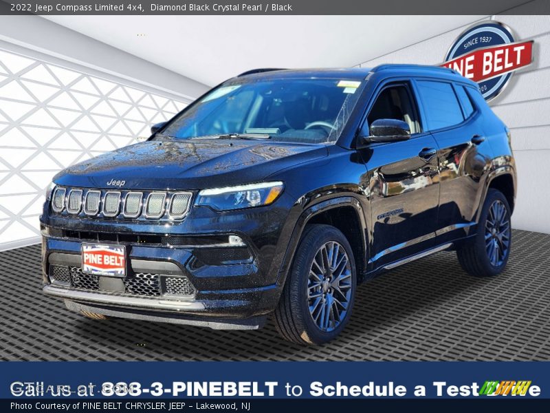 Diamond Black Crystal Pearl / Black 2022 Jeep Compass Limited 4x4