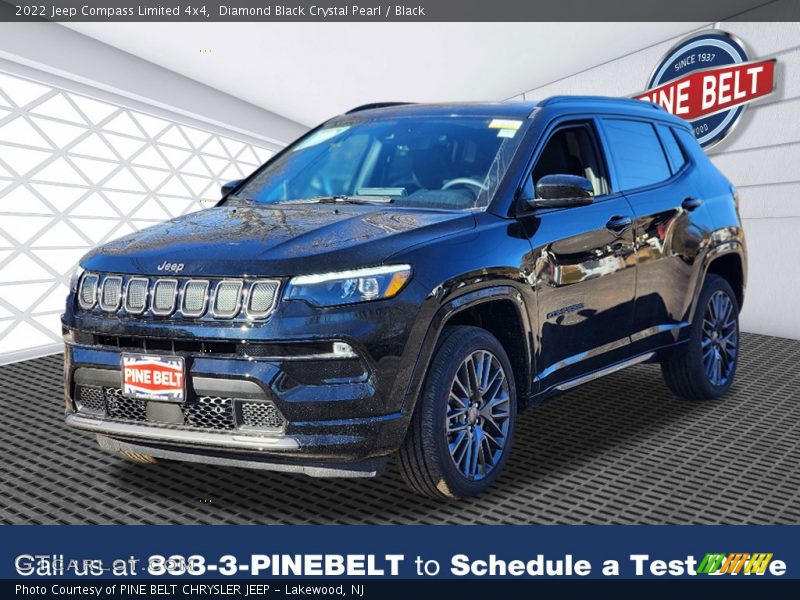 Diamond Black Crystal Pearl / Black 2022 Jeep Compass Limited 4x4