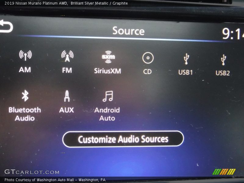 Brilliant Silver Metallic / Graphite 2019 Nissan Murano Platinum AWD