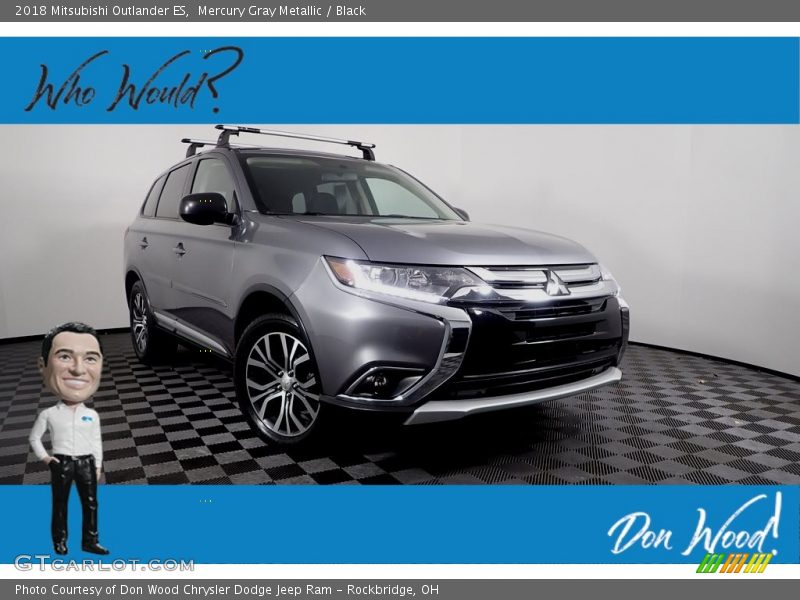 Mercury Gray Metallic / Black 2018 Mitsubishi Outlander ES