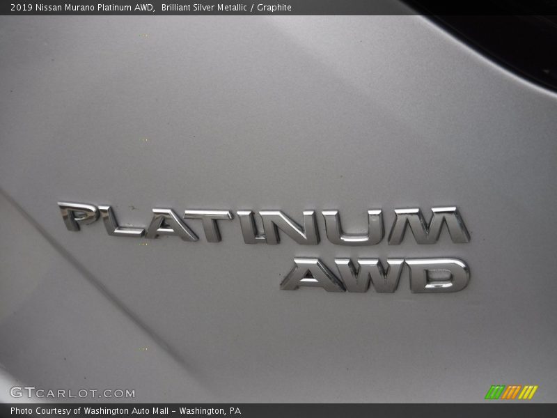 Brilliant Silver Metallic / Graphite 2019 Nissan Murano Platinum AWD