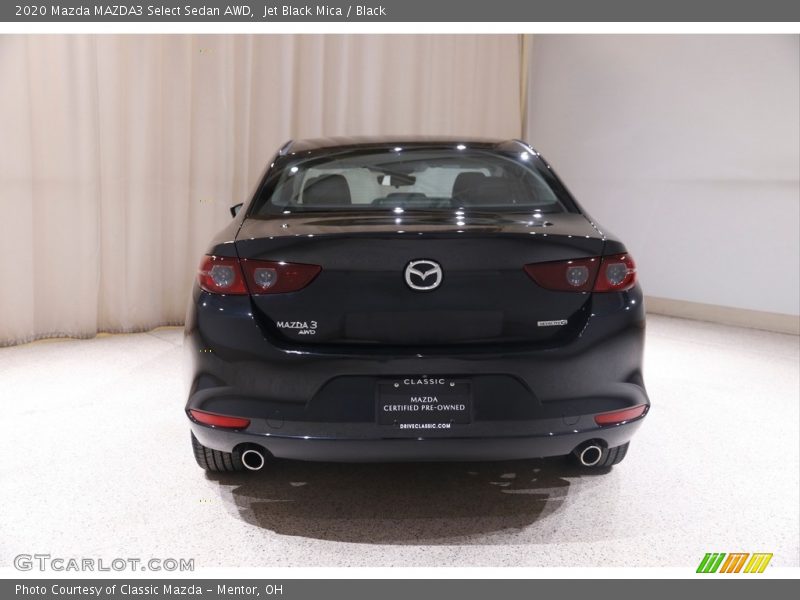 Jet Black Mica / Black 2020 Mazda MAZDA3 Select Sedan AWD
