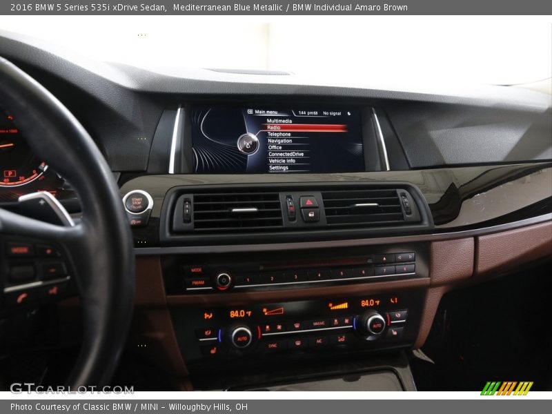 Mediterranean Blue Metallic / BMW Individual Amaro Brown 2016 BMW 5 Series 535i xDrive Sedan
