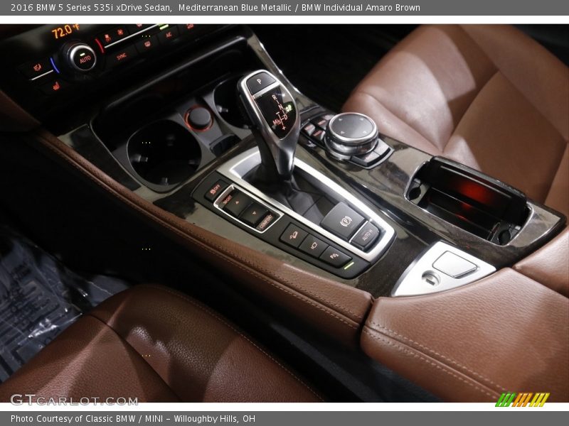 Mediterranean Blue Metallic / BMW Individual Amaro Brown 2016 BMW 5 Series 535i xDrive Sedan