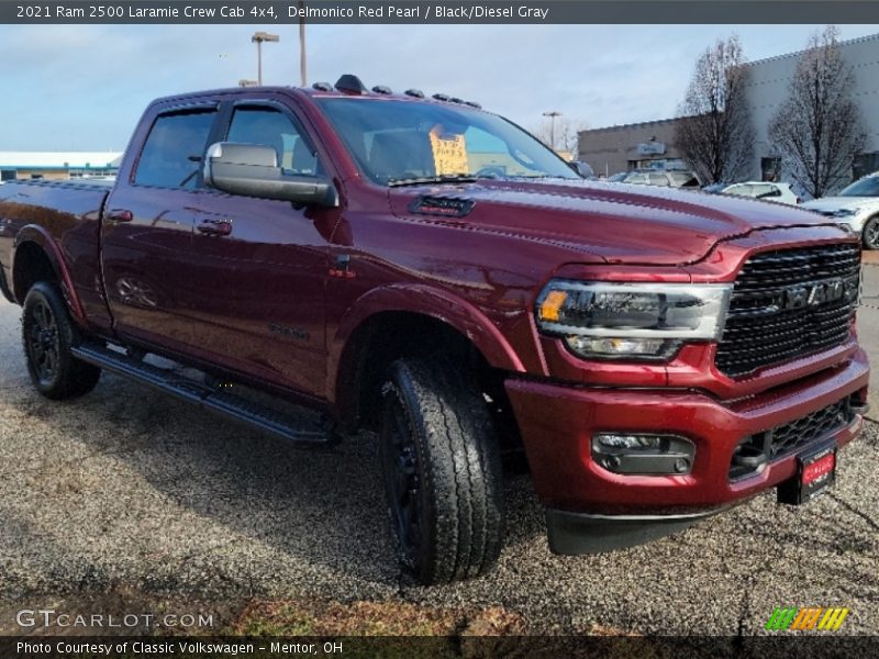 Delmonico Red Pearl / Black/Diesel Gray 2021 Ram 2500 Laramie Crew Cab 4x4