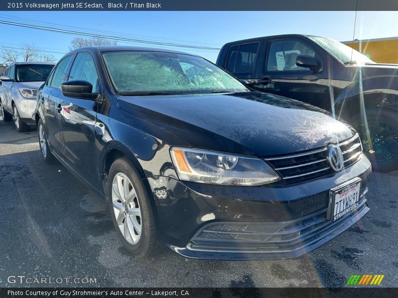 Black / Titan Black 2015 Volkswagen Jetta SE Sedan