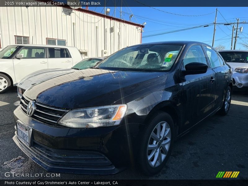 Black / Titan Black 2015 Volkswagen Jetta SE Sedan
