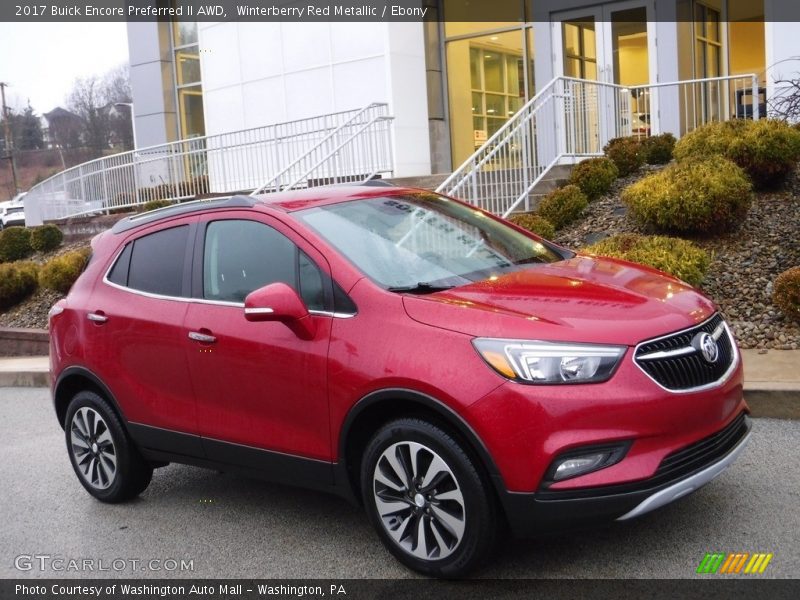 Winterberry Red Metallic / Ebony 2017 Buick Encore Preferred II AWD