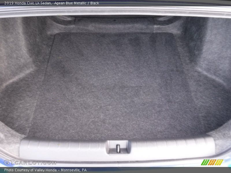 Agean Blue Metallic / Black 2019 Honda Civic LX Sedan