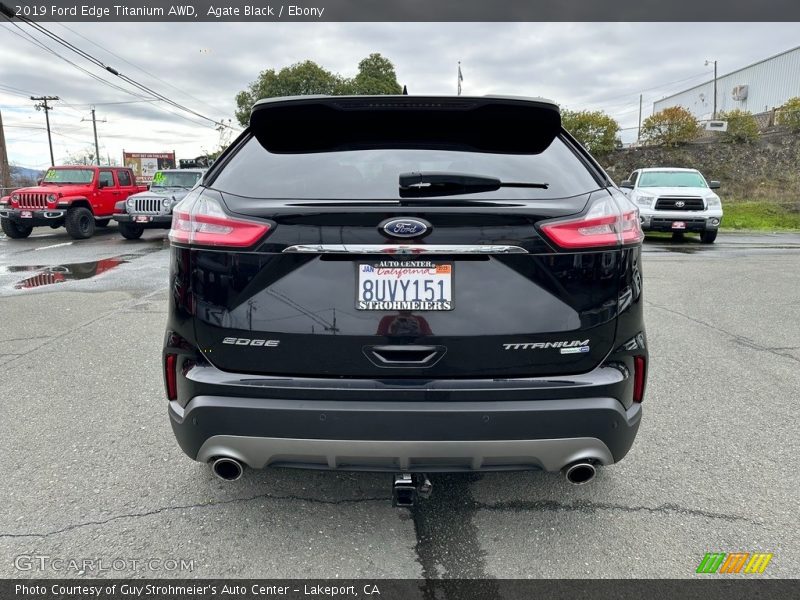 Agate Black / Ebony 2019 Ford Edge Titanium AWD