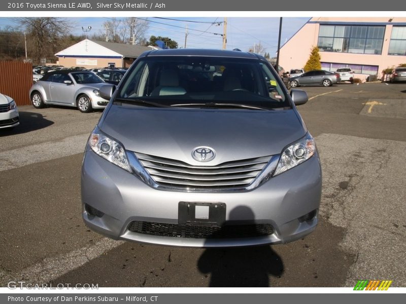 Silver Sky Metallic / Ash 2016 Toyota Sienna LE AWD