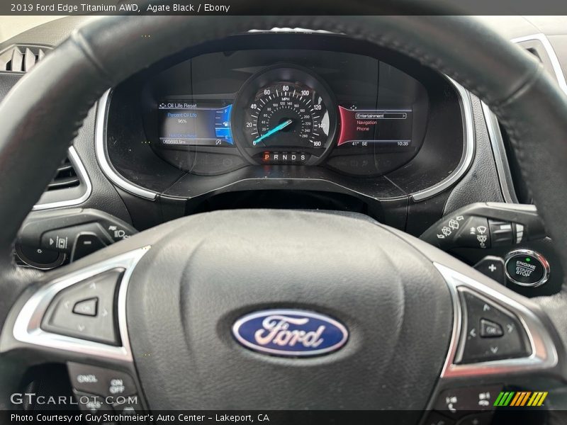Agate Black / Ebony 2019 Ford Edge Titanium AWD