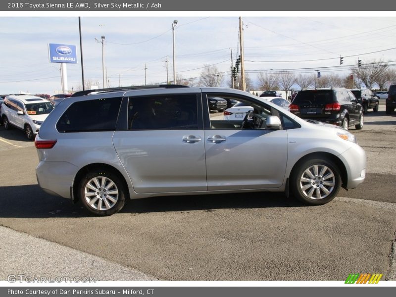Silver Sky Metallic / Ash 2016 Toyota Sienna LE AWD