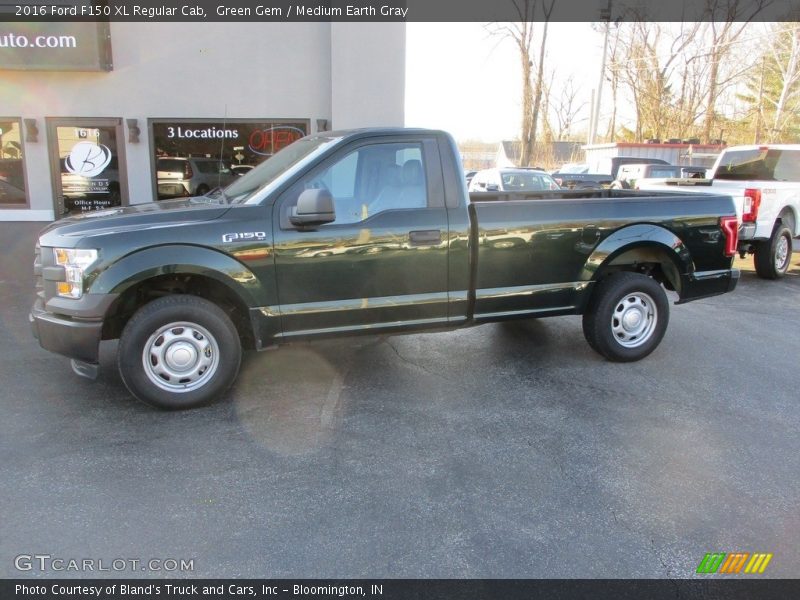 Green Gem / Medium Earth Gray 2016 Ford F150 XL Regular Cab