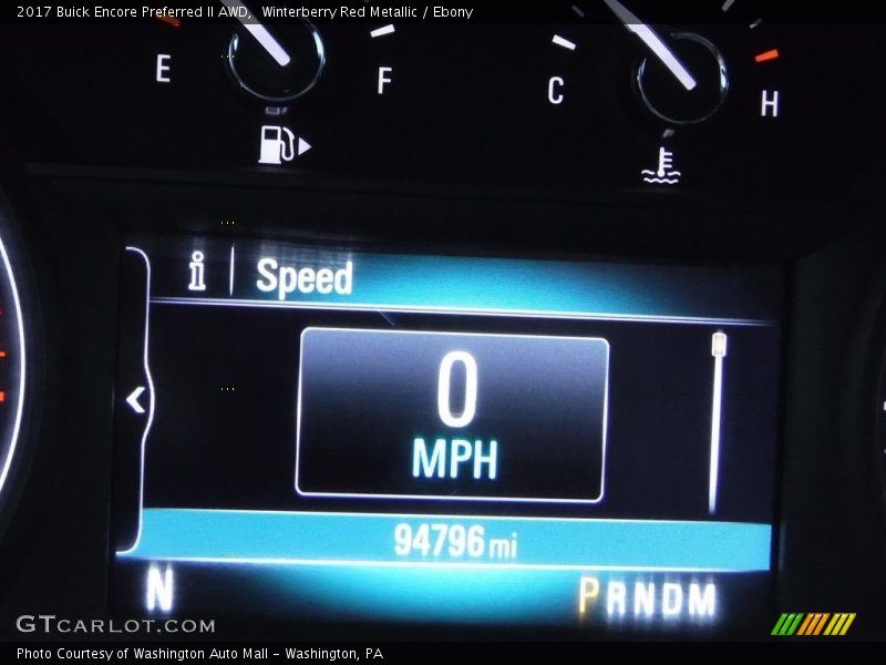 Winterberry Red Metallic / Ebony 2017 Buick Encore Preferred II AWD