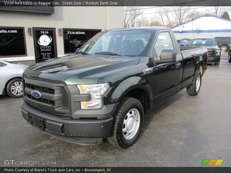 Green Gem / Medium Earth Gray 2016 Ford F150 XL Regular Cab